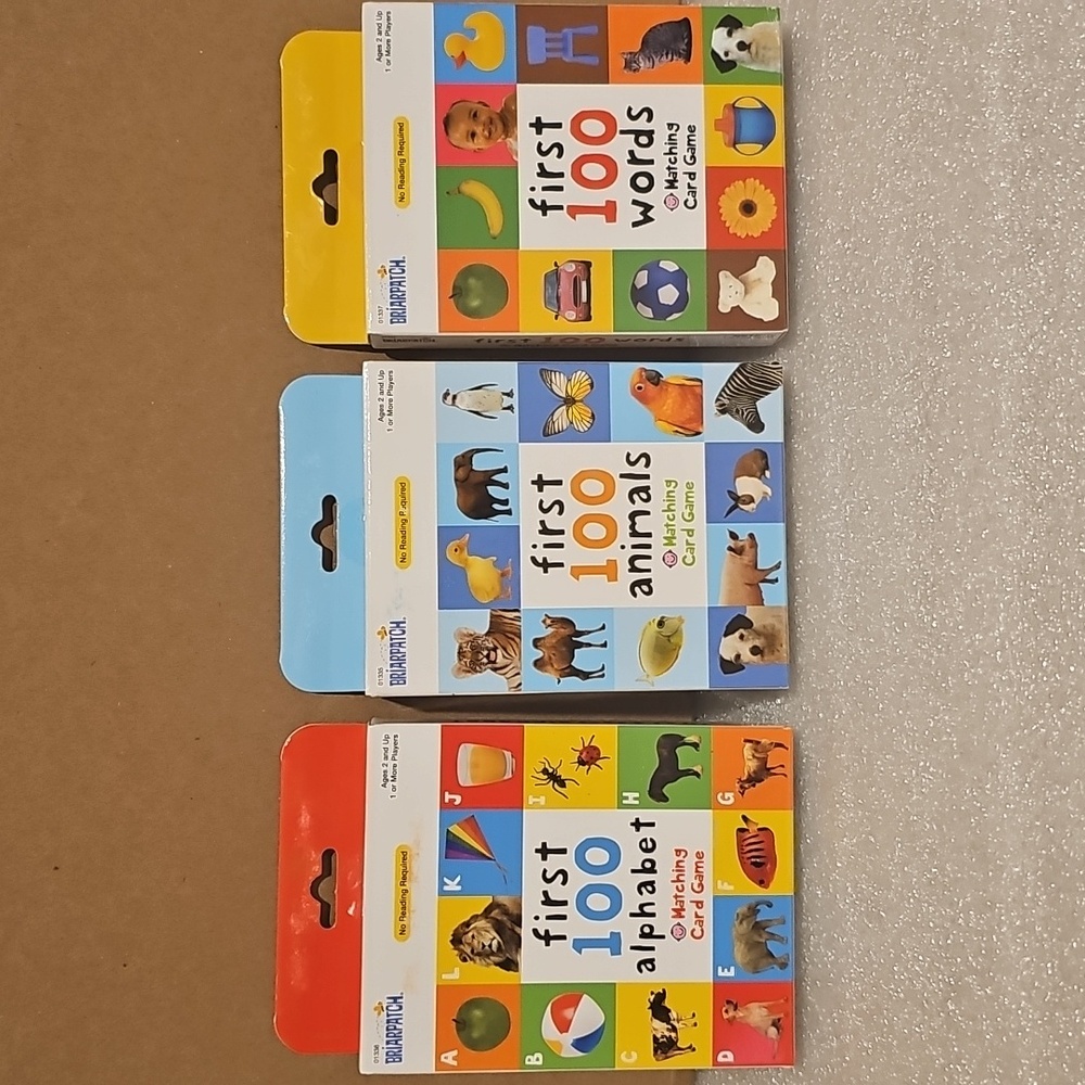 First 100 Card Games Assortment from Briarpatch, Ages 2+ Lot of 3 New